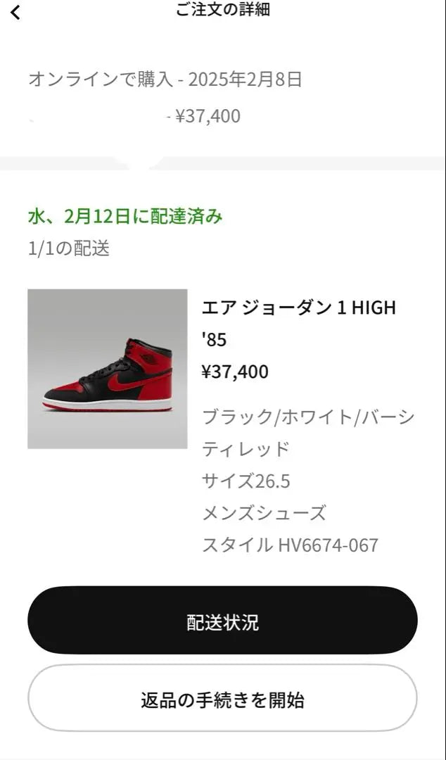 Nike Air Jordan 1 High 85 Bred 2025