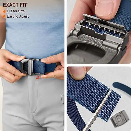 Tactical Belt Men's Military Nylon Work Belt Blue