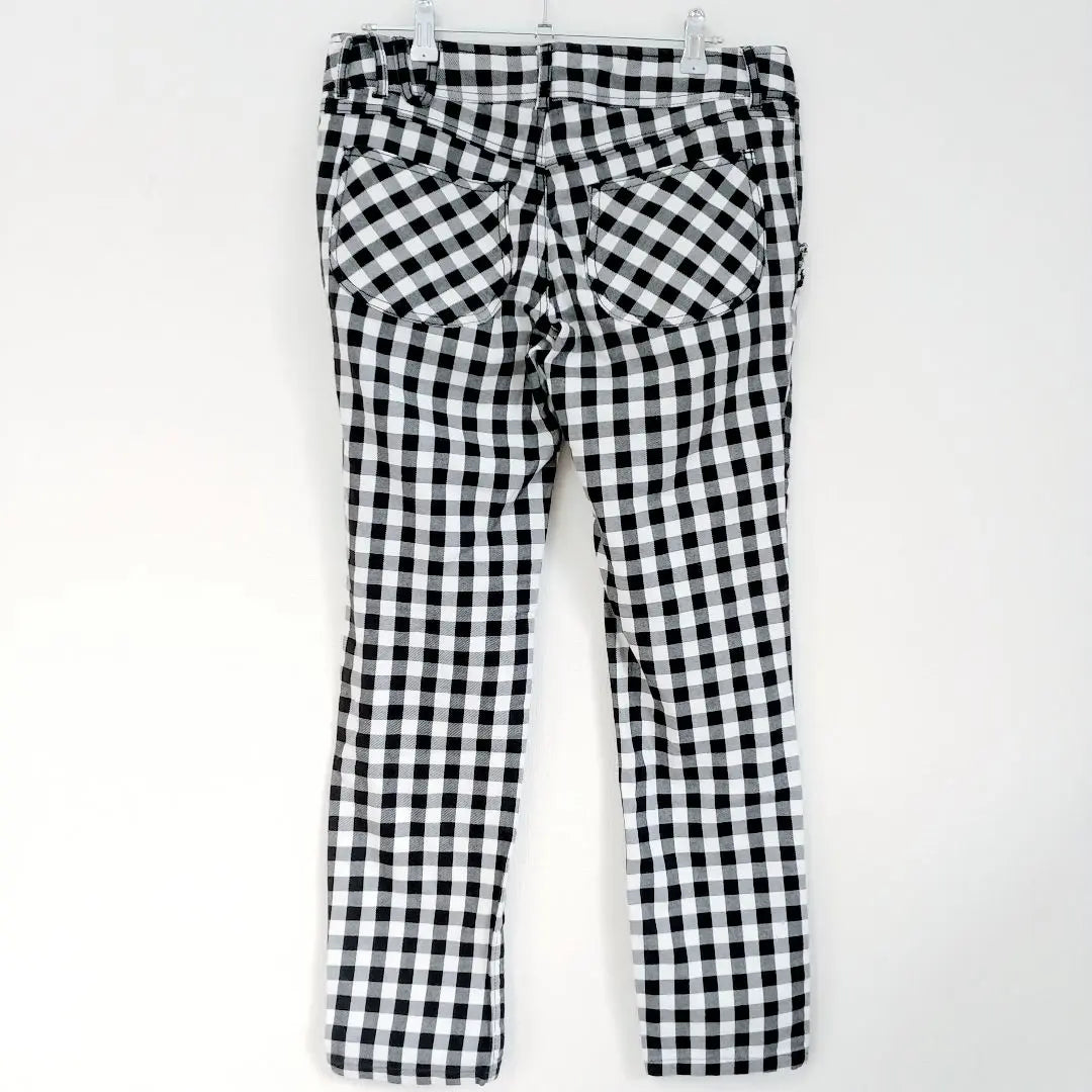 nusy checkered stretch pants straight felissimo