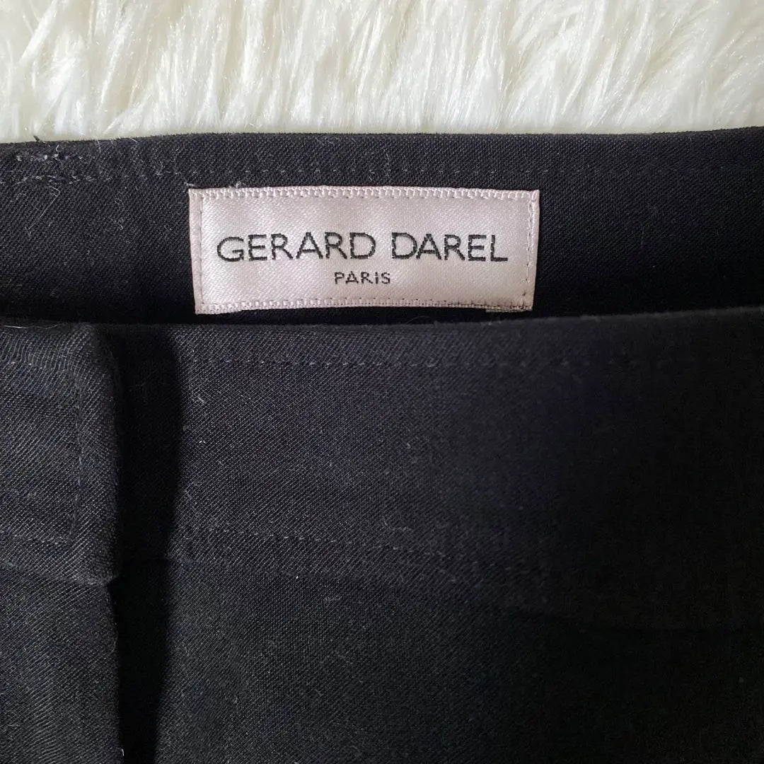 Gerard Darrel tucked slacks [11] Black pants, bottoms, L, made in Japan