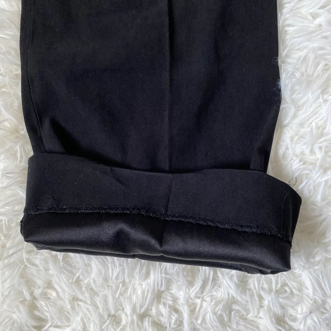 Gerard Darrel tucked slacks [11] Black pants, bottoms, L, made in Japan