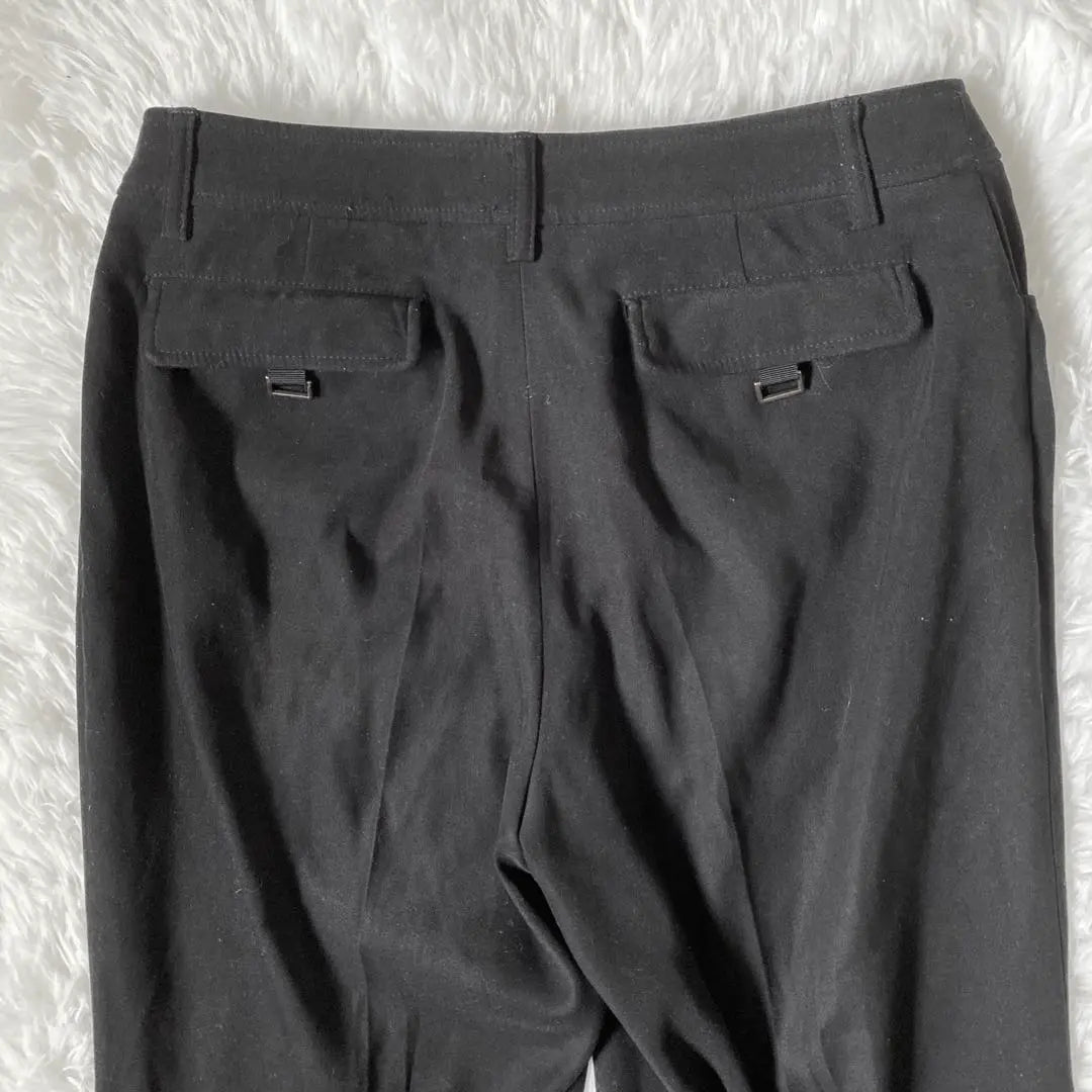 Gerard Darrel tucked slacks [11] Black pants, bottoms, L, made in Japan