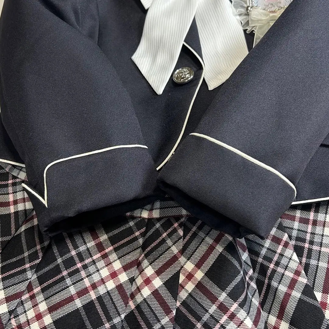 Beautiful condition Hiromichi Nakano Kids Setup 120 Bowtie Blouse Piping