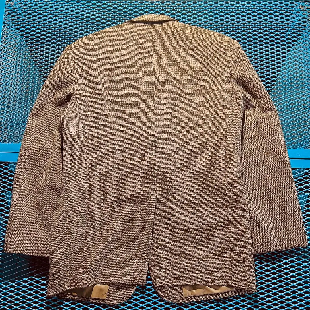 90S Wool Jacket Tailored Japanese Brown Retro A6 Used clothes