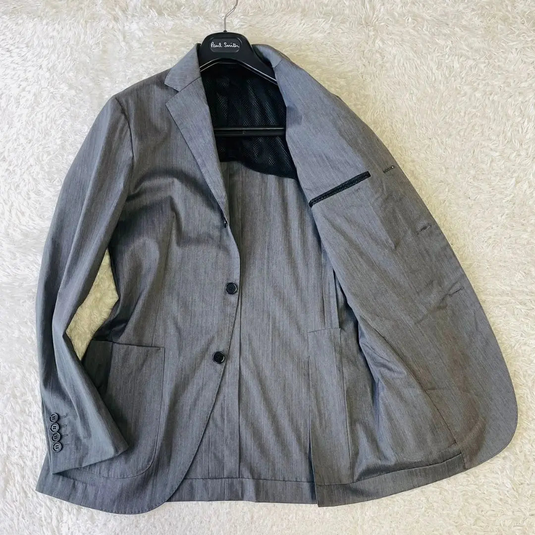 Beautiful condition 301 Tailored jacket Gray Size 50 Wool Mesh lining