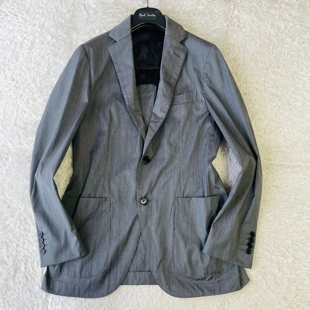 Beautiful condition 301 Tailored jacket Gray Size 50 Wool Mesh lining