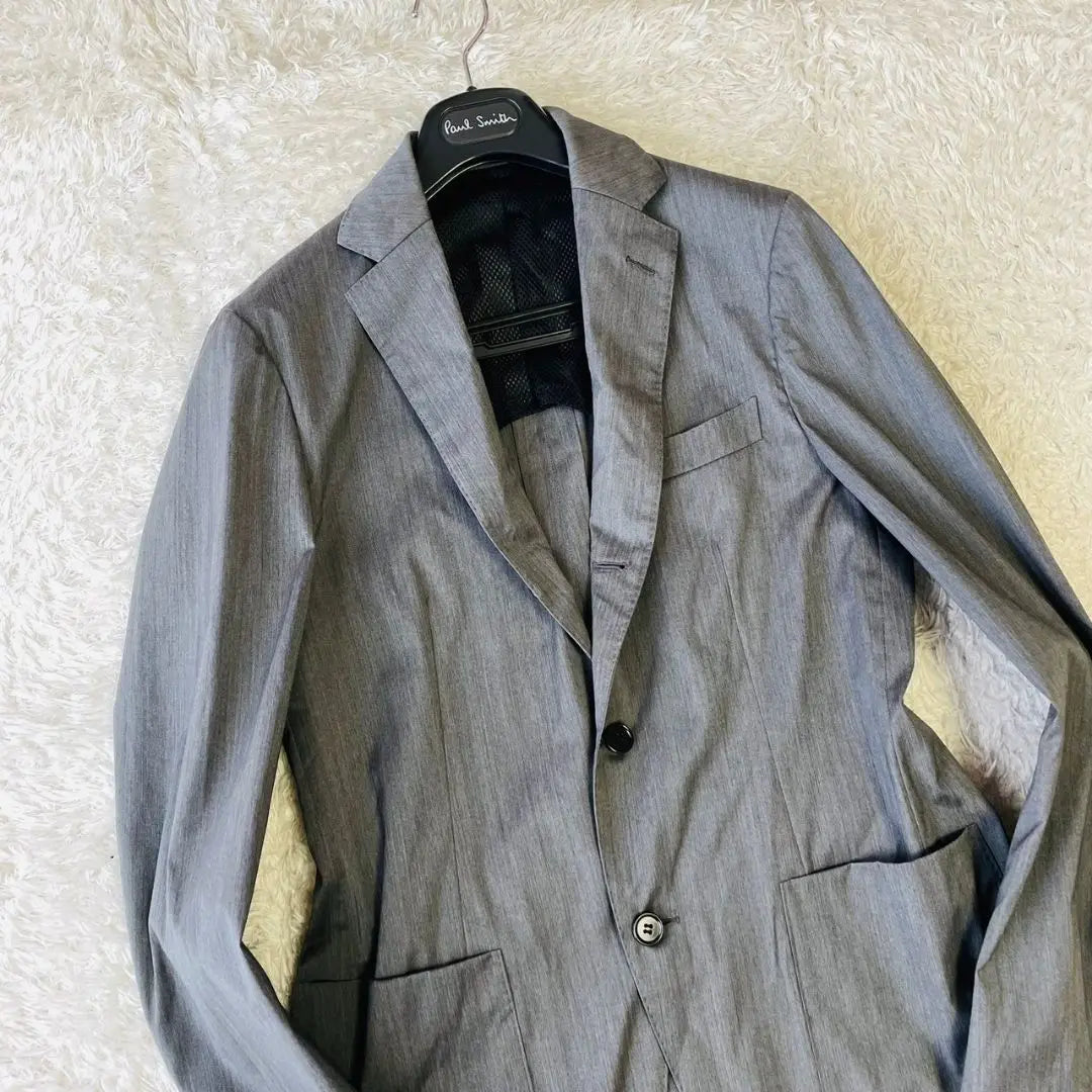 Beautiful condition 301 Tailored jacket Gray Size 50 Wool Mesh lining