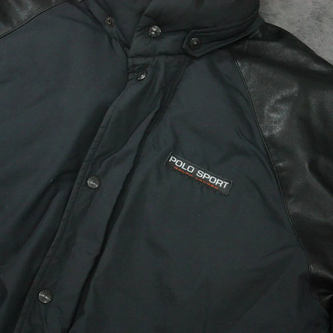 POLO SPORT Polo Sports Down Jacket Black Leather | POLO SPORT ポロスポーツ ダウンジャケット BLACK レザー