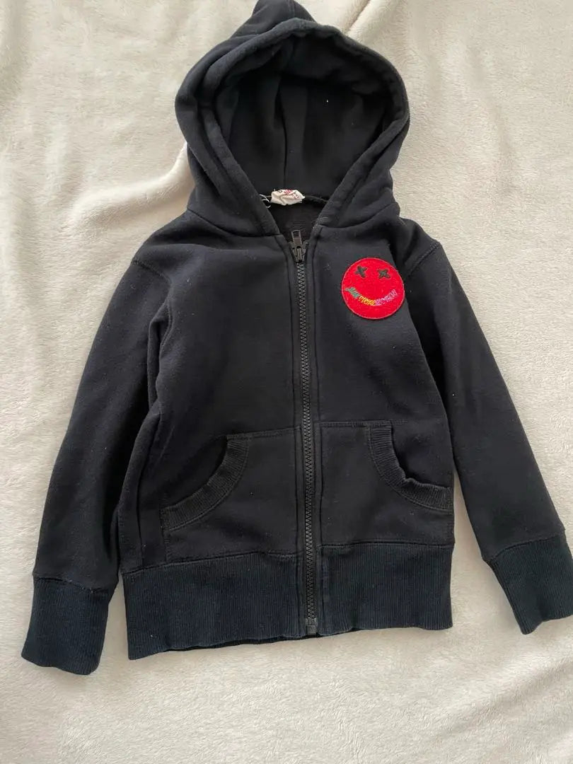 ¡2 puntos! Venta al por mayor 110 sudaderas con capucha de manga larga para niños, elegantes y sencillas, en color negro