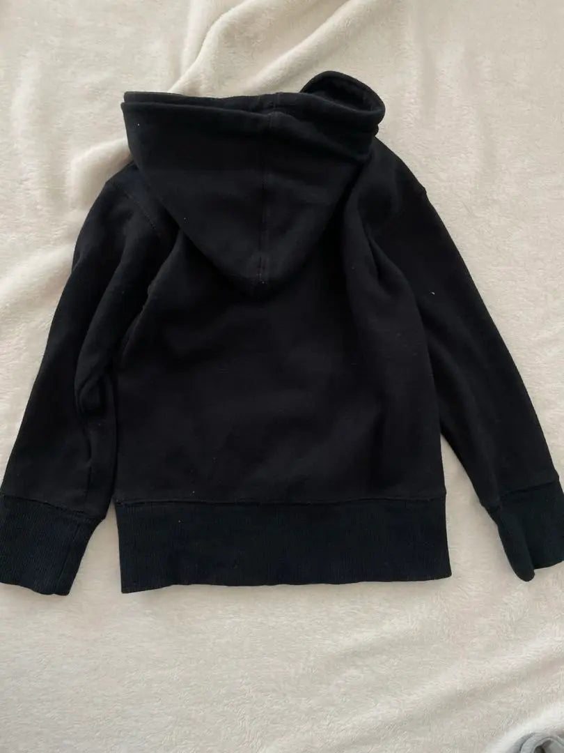 ¡2 puntos! Venta al por mayor 110 sudaderas con capucha de manga larga para niños, elegantes y sencillas, en color negro