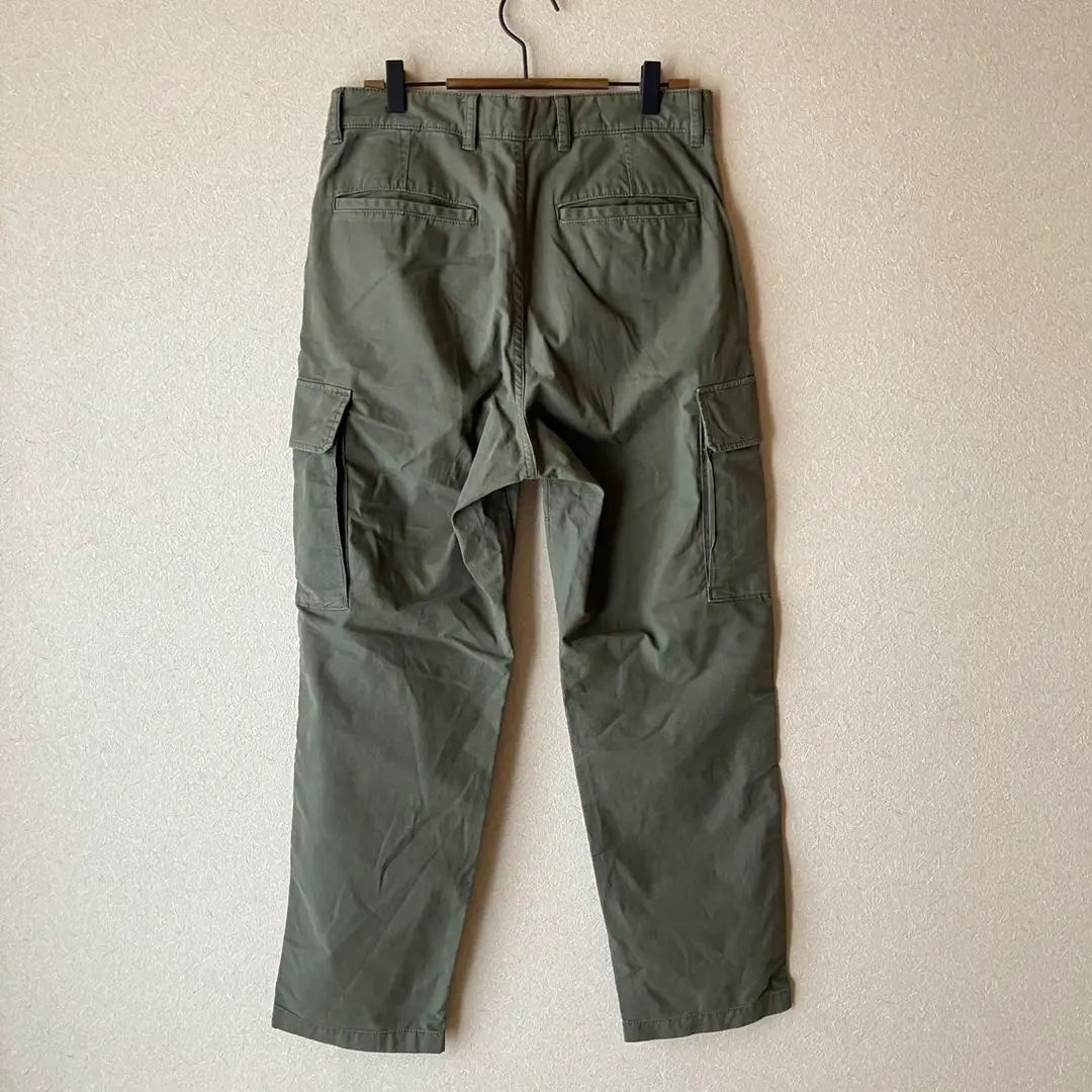 [UNIQLO] Pantalones cargo de algodón color caqui talla S unisex casual