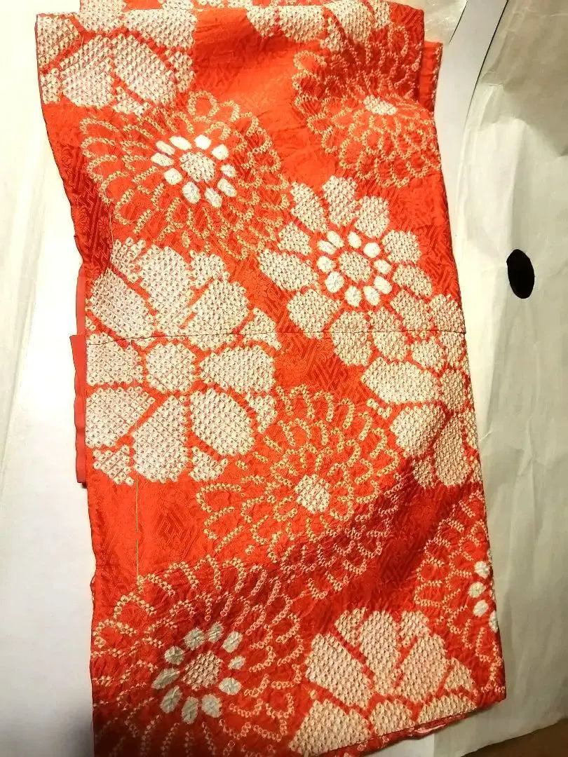 Kyo Kanoko Shibori Furisode Flower Kimono Chrysanthemum