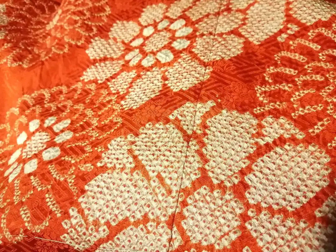 Kyo Kanoko Shibori Furisode Flower Kimono Chrysanthemum