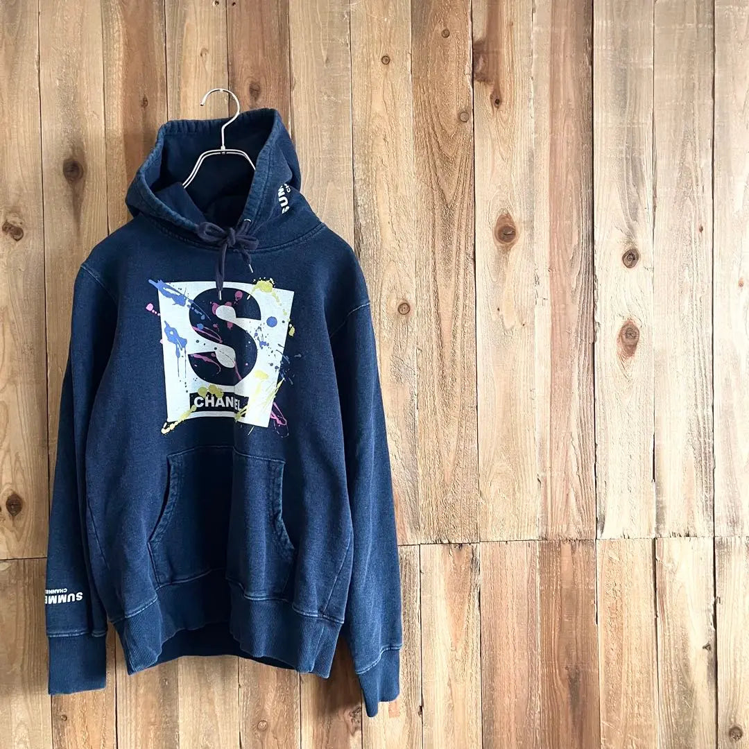 Samazu Channel Pullover Hoodie M Size Navy