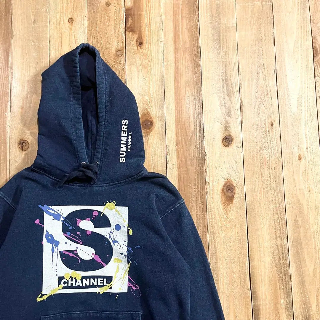 Samazu Channel Pullover Hoodie M Size Navy