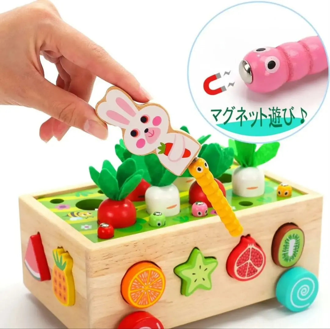 Labebe Multifunctional Orchard Car Educational Toy, 1 2 3 Years Old Montessori Toy