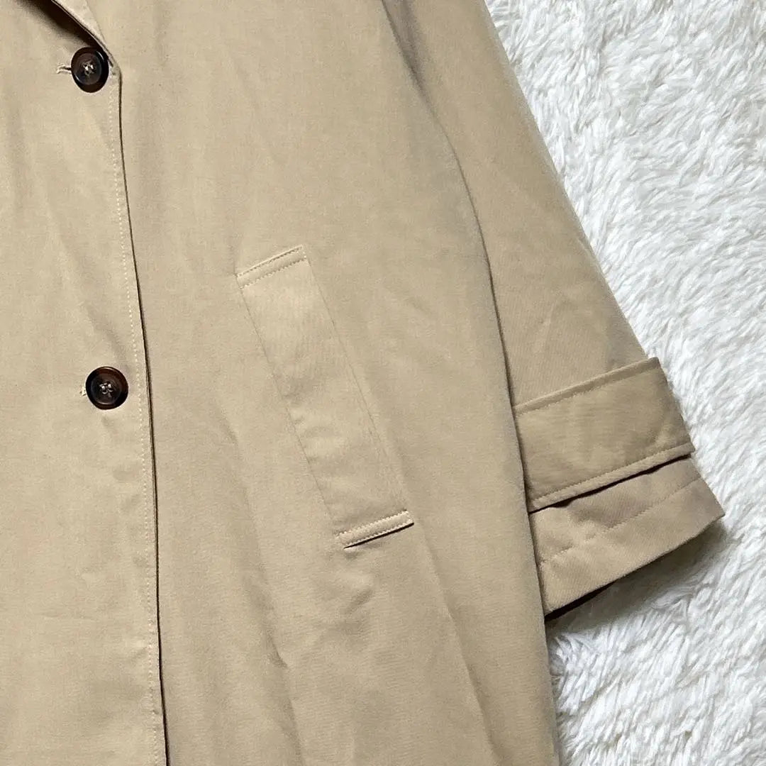 Begum Trench Coat Pleated Beige M Long Sleeve Office Casual ●