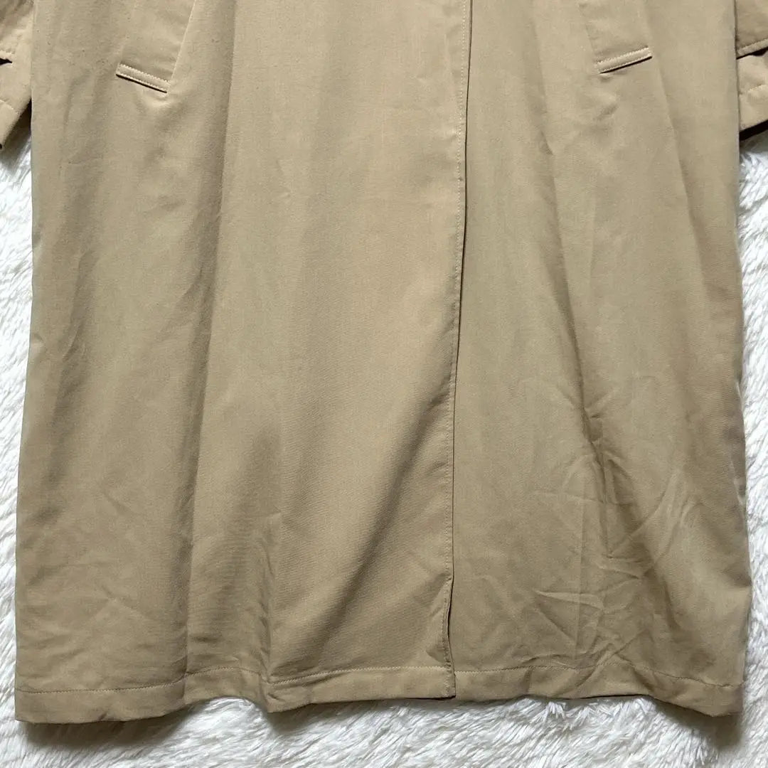 Gabardina Begum Plisada Beige M Manga Larga Oficina Casual ●