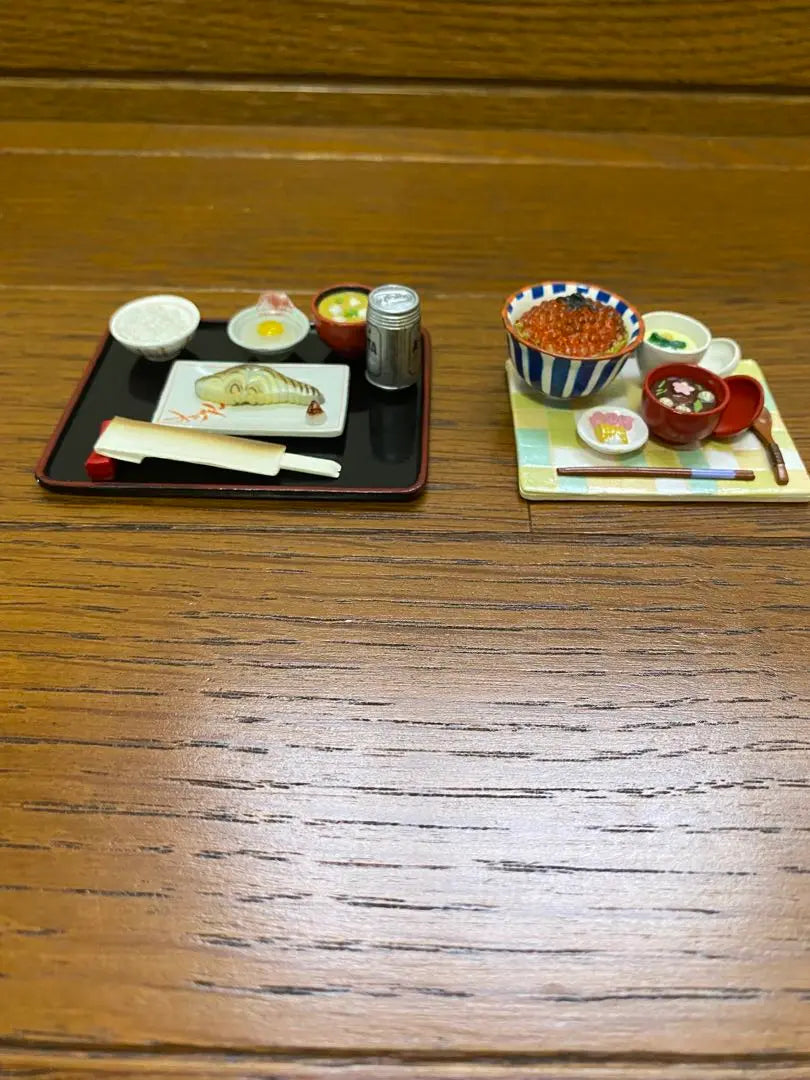 Serie de muestras pequeñas de Re-ment Miniatura Almuerzo para todos Cocina japonesa Cuenco de huevas de salmón y más