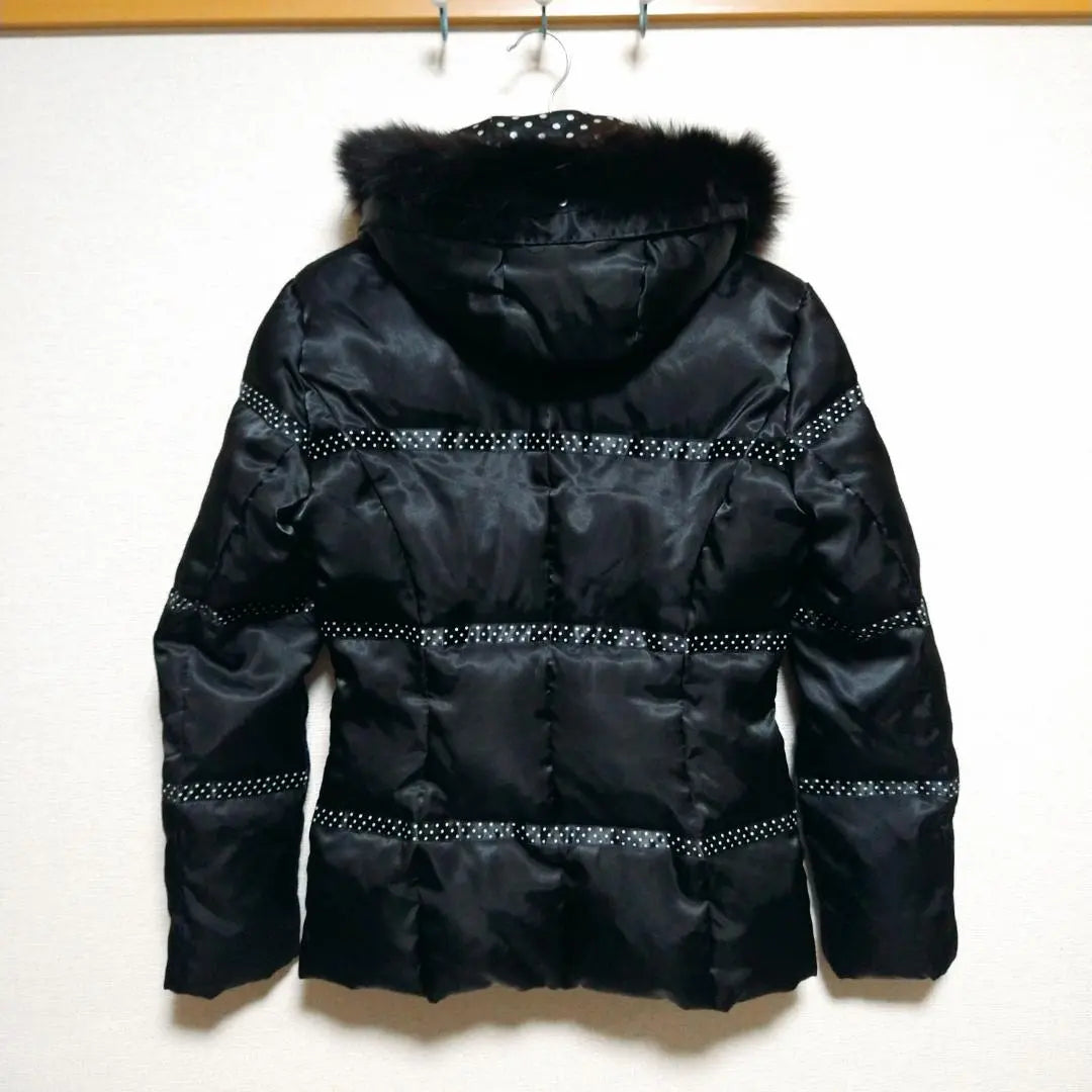 R・F RUFUS Fox Fur Polka Dot Border Down Coat DOWNCOAT