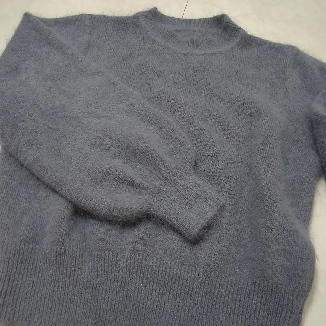 ♡U Mohair blend gray sweater long sleeves ♡