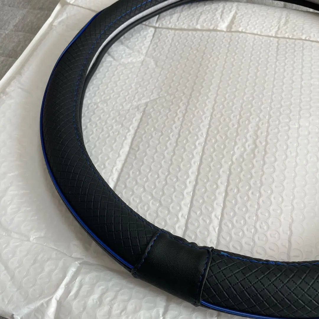 Steering cover car hardcore black blue 15in 38cm