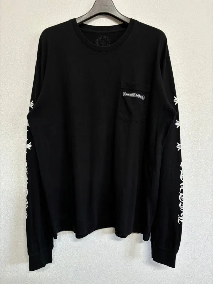 [Hard to obtain] CHROME HEART long sleeve T-shirt long T-shirt black