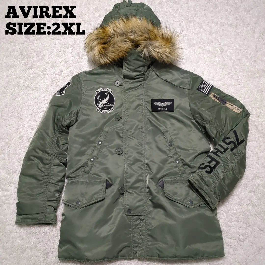 Chaqueta de vuelo AVIREX N-3B 75.° grado sin usar, color caqui 2XL