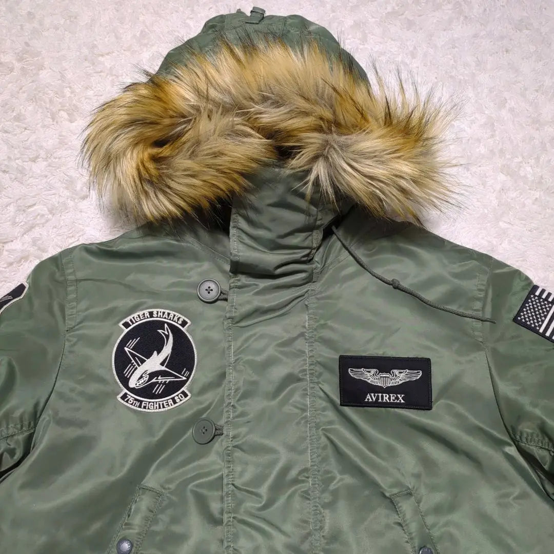 Chaqueta de vuelo AVIREX N-3B 75.° grado sin usar, color caqui 2XL