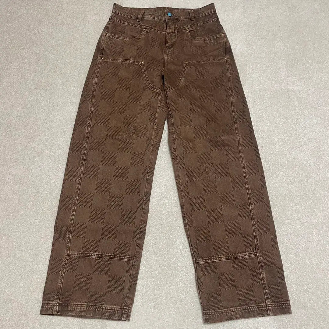 LOUIS VUITTON Damier Workwear Denim Pants 29