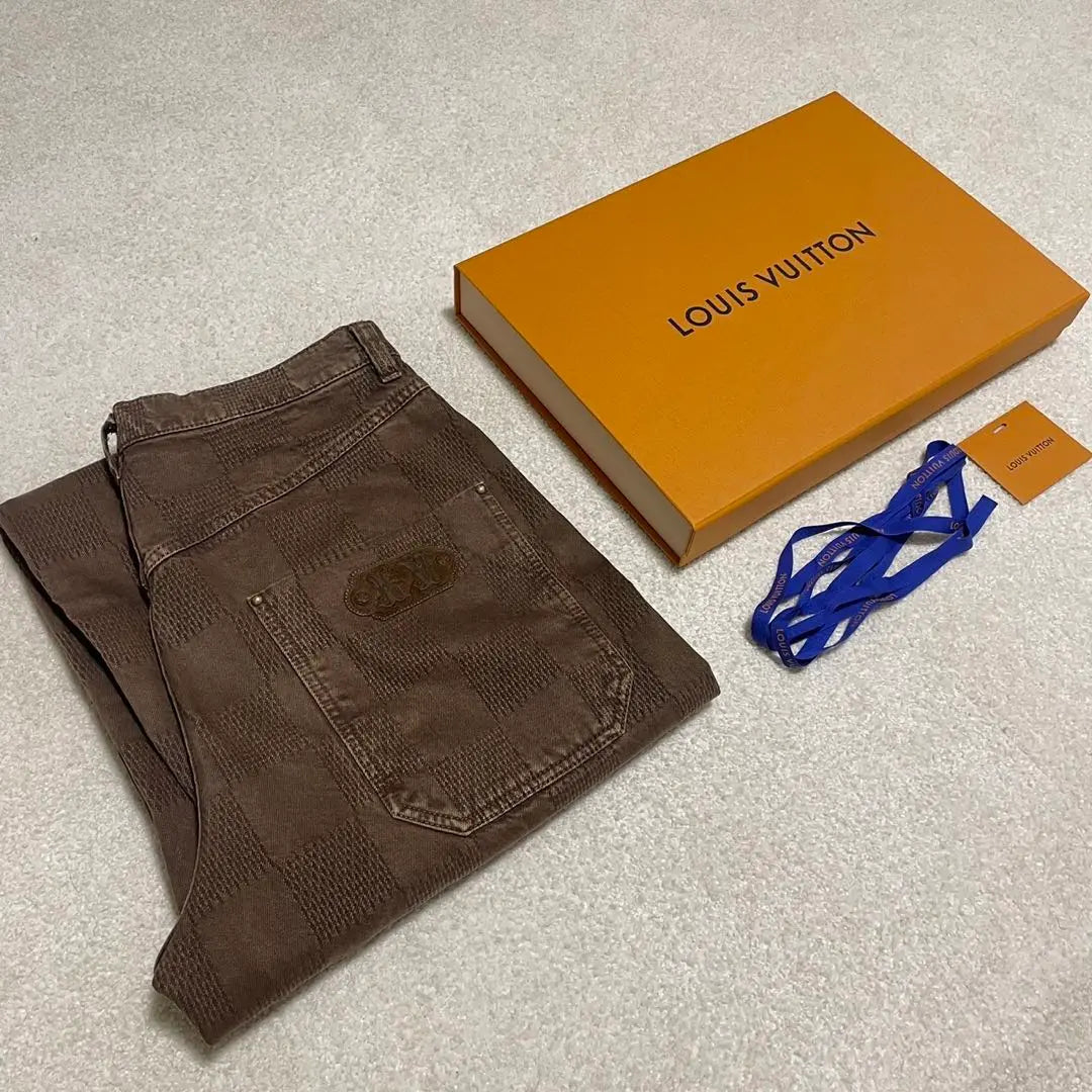 LOUIS VUITTON Damier Workwear Denim Pants 29