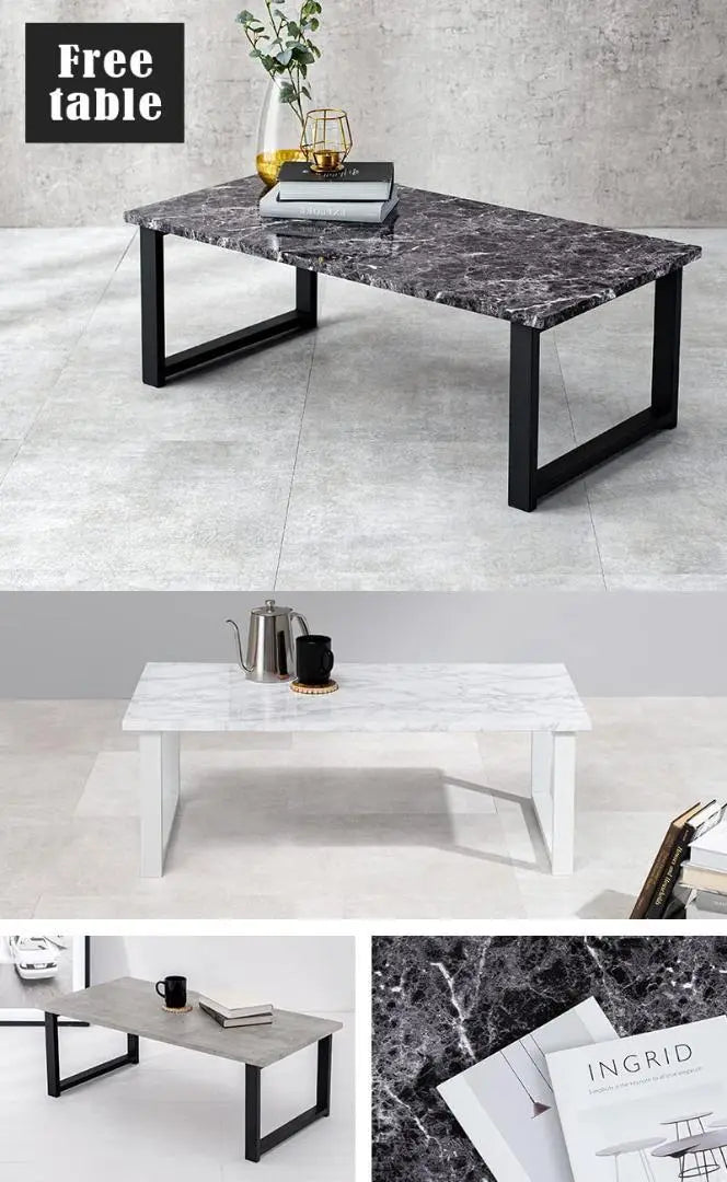 Marble style center table perfect for accenting your interior