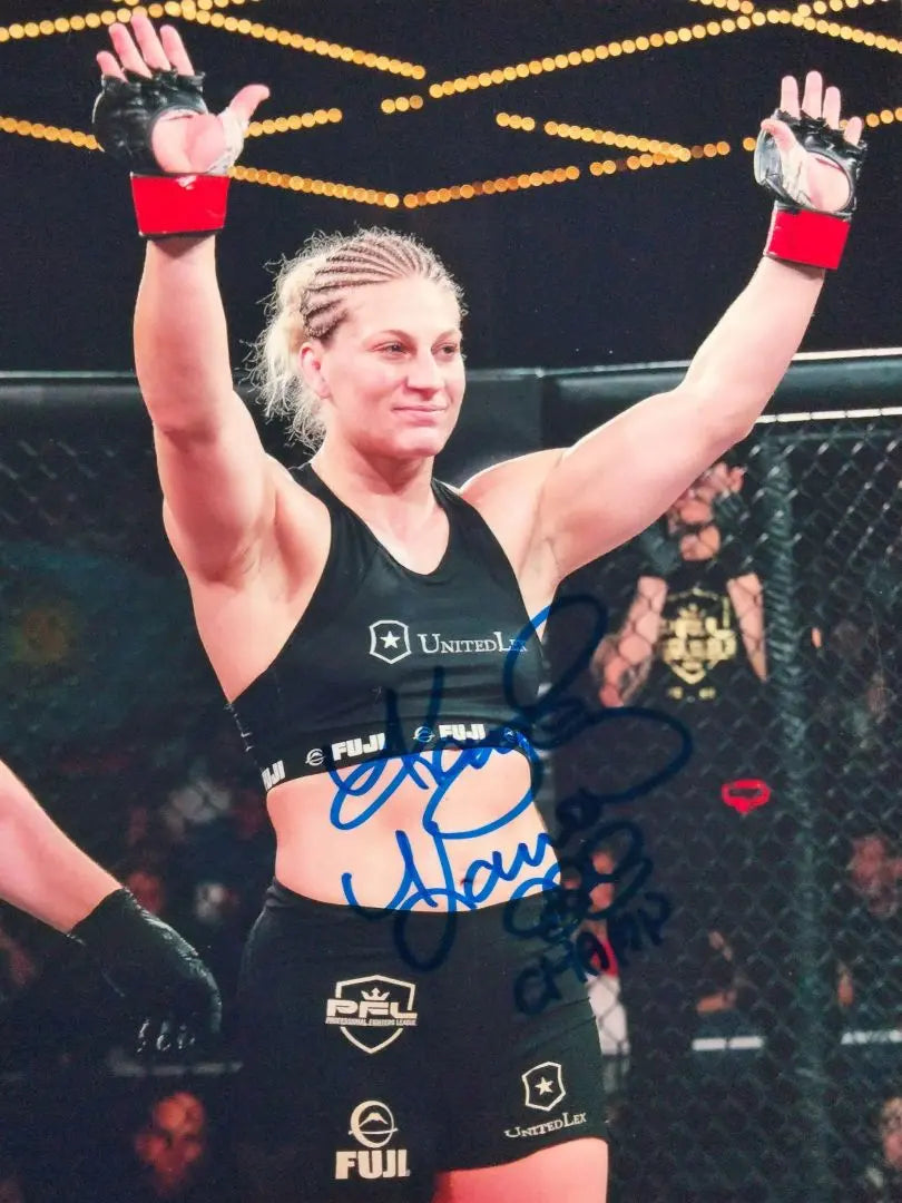 Autographed photo by Kayla Harrison...Olympic judo gold medalist...