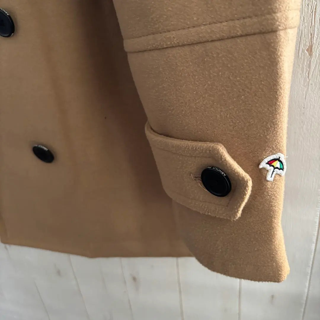 Arnold Palmer Chaquetón De Doble Botonadura En Beige Super Beautiful | アーノルドパーマー ベージュ ダブルブレスト ピーコート 超美品