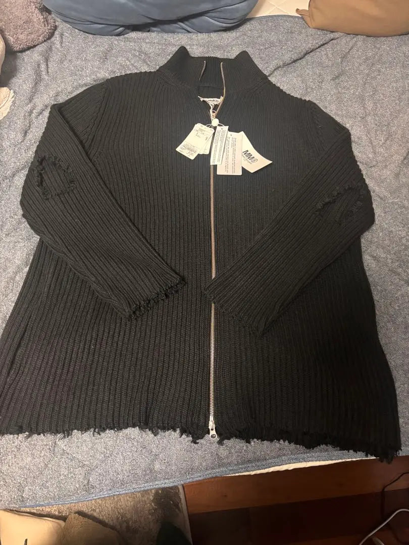 [Extremely beautiful] MM6 Maison Margiela Damaged Driver Knit