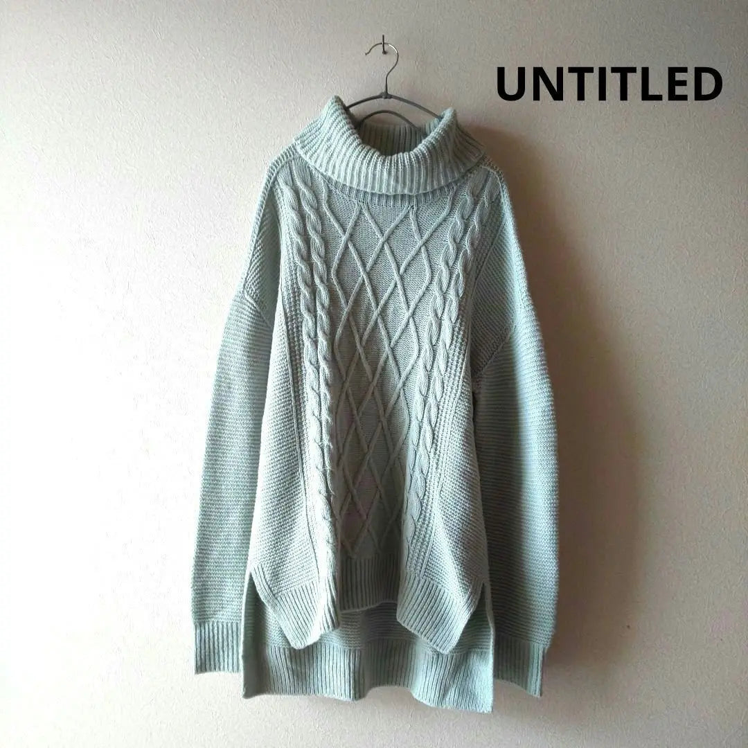 Untitled Cable Knit Turtleneck Wool Blend Women's