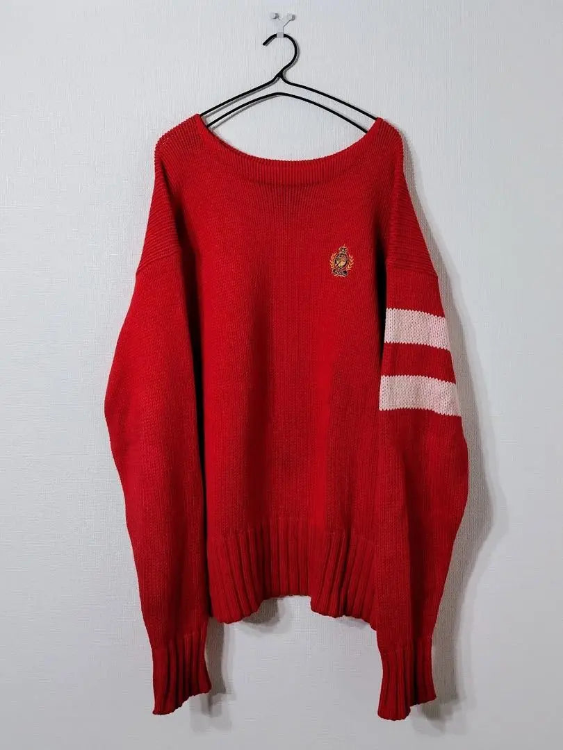 RALPH LAUREN Ralph Lauren logo embroidered line knit sweater