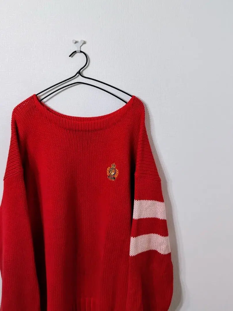 RALPH LAUREN Ralph Lauren logo embroidered line knit sweater