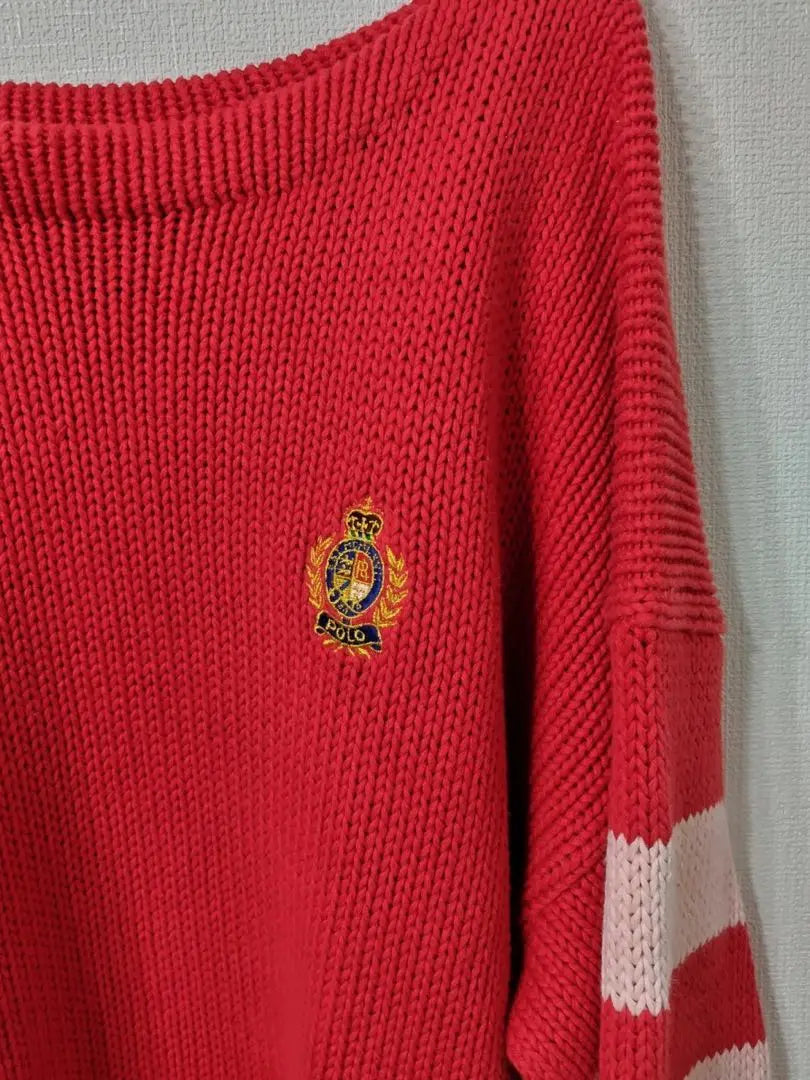 RALPH LAUREN Ralph Lauren logo embroidered line knit sweater