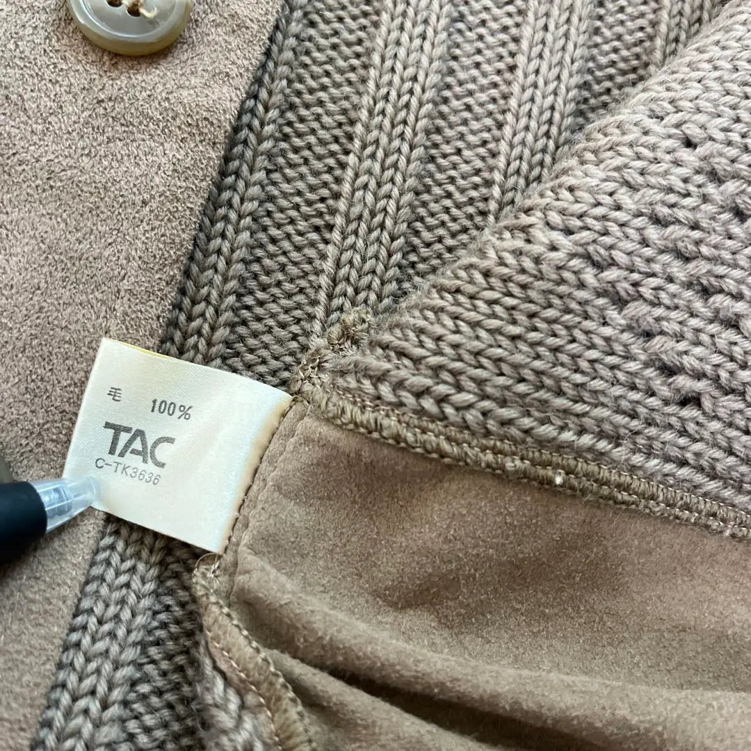 80’s Vintage wool knit cardigan TAC S equivalent