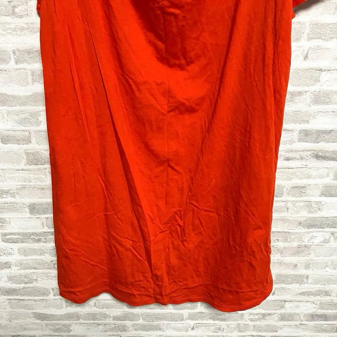 [UNIQLO] Drape Tunic [L] Orange Cotton Rayon