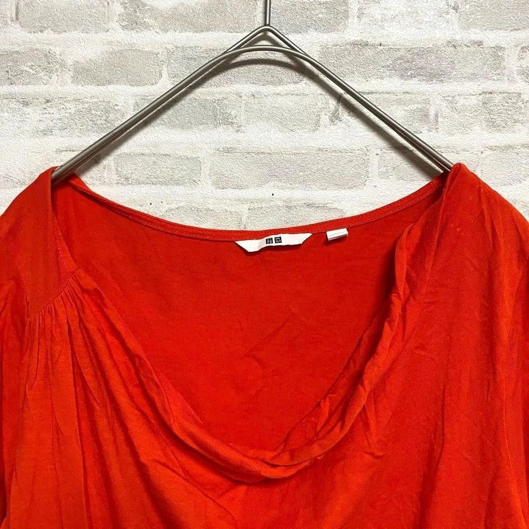 [UNIQLO] Drape Tunic [L] Orange Cotton Rayon