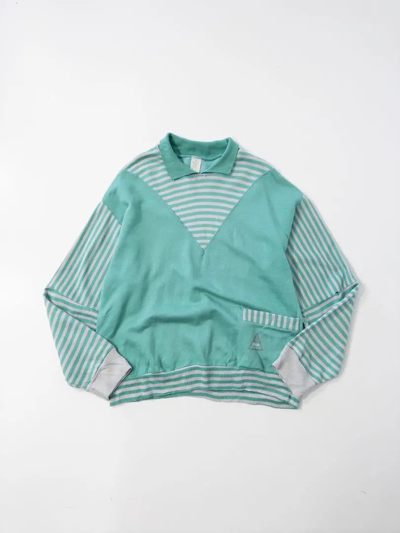 90s Italian made striped polo sweatshirt vintage vintage clothing