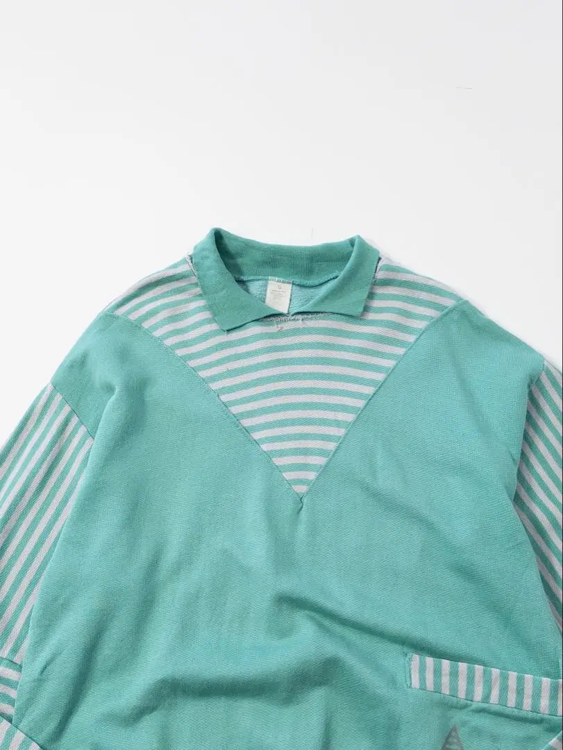 90s Italian made striped polo sweatshirt vintage vintage clothing