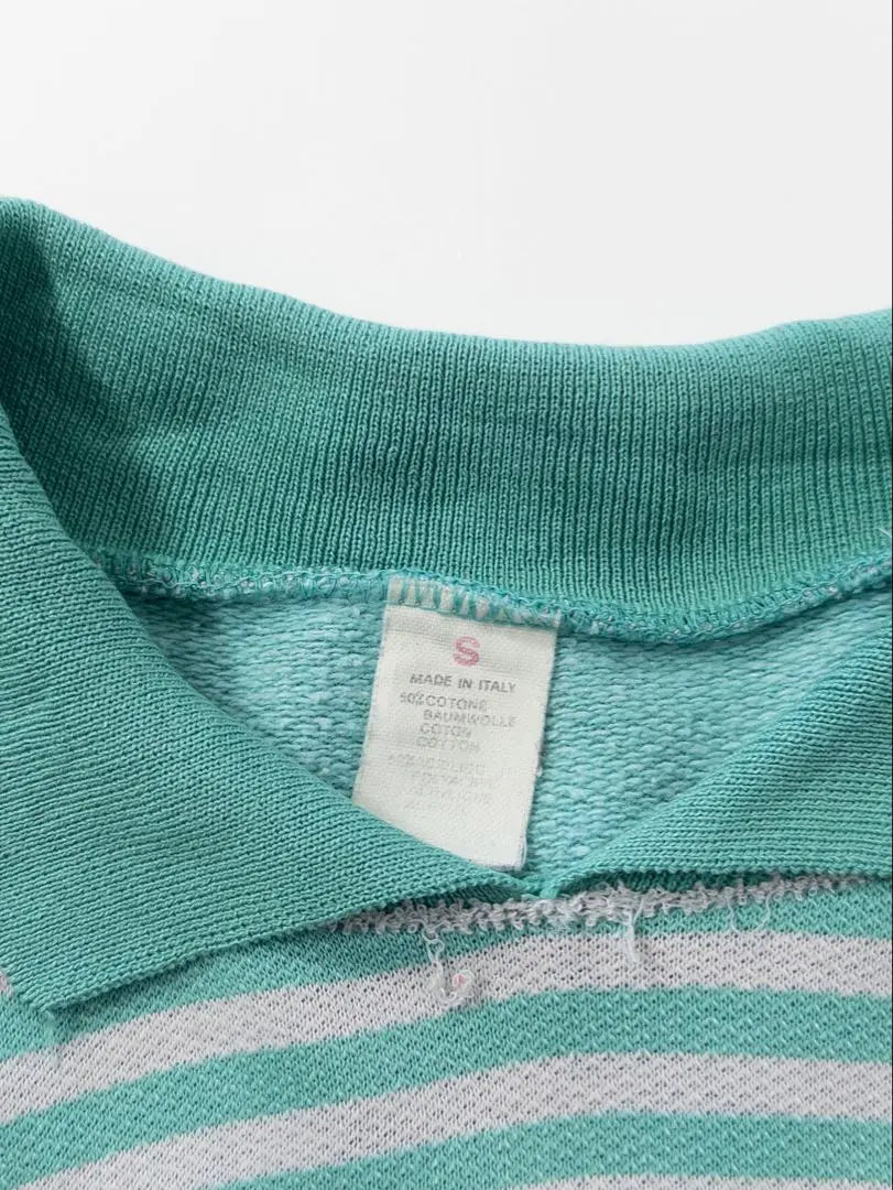 90s Italian made striped polo sweatshirt vintage vintage clothing