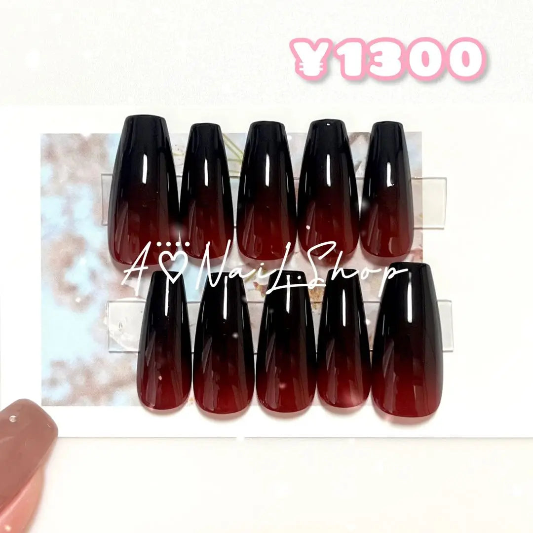 Nail tips, ribbon nails, Korea, Wanghong, landmine, French girly, mass-produced type