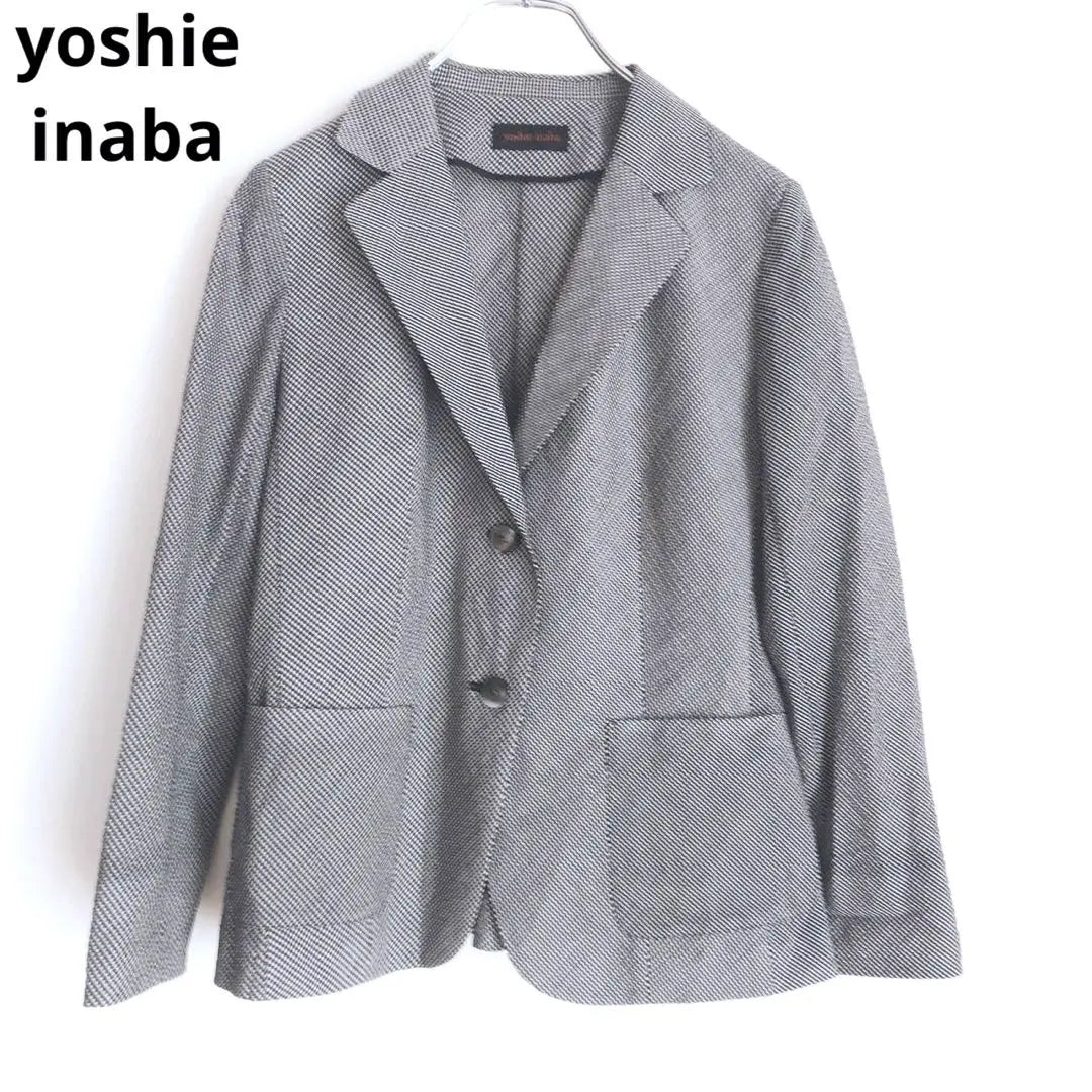 Yoshii Naba Jacket Made in Japan Oche Gingham Check Silk Mixed