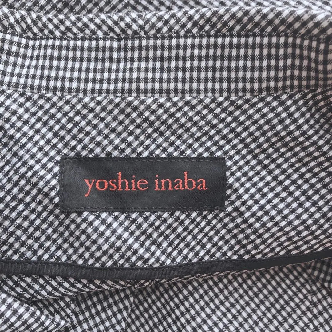 Yoshii Naba Jacket Made in Japan Oche Gingham Check Silk Mixed