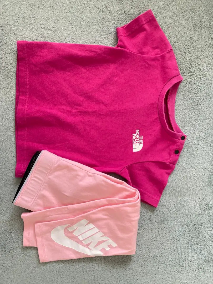 The North Face Nike Pink T-shirt Leggings Set 90cm 3T