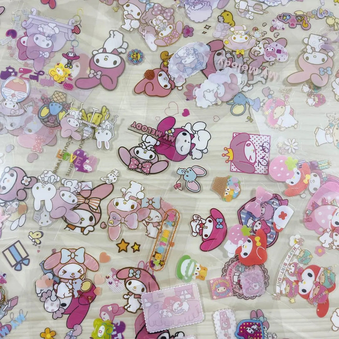 Sello transparente My Melody de Sanrio, adhesivo impermeable de gran capacidad WZ